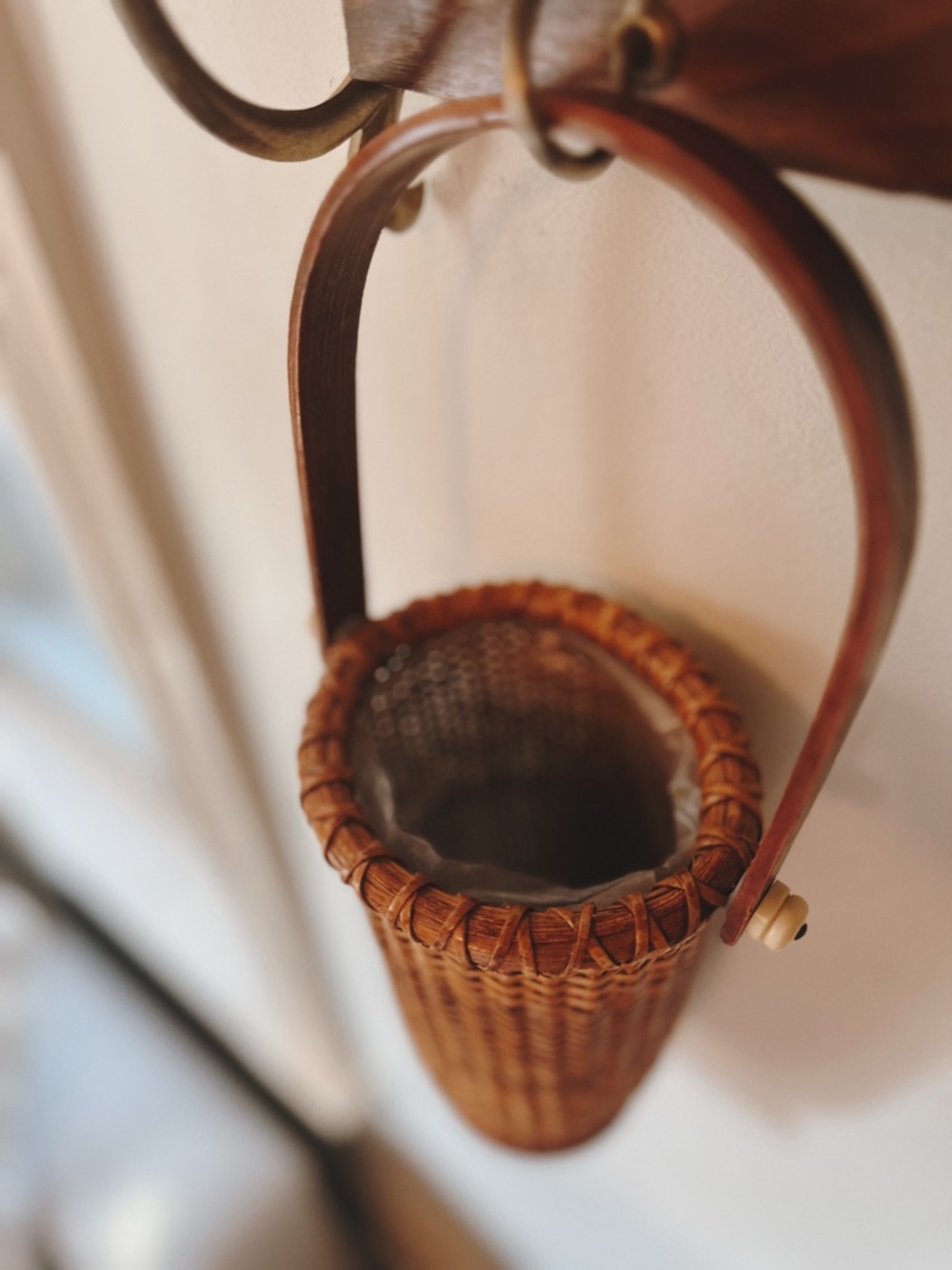 Brown Woven Basket Vase - Picture 3 of 5